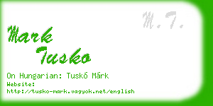 mark tusko business card