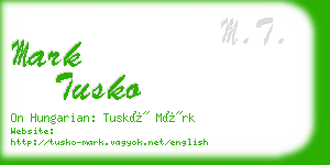 mark tusko business card